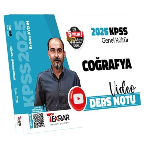 Tekrar Akademi 2025 Kpss Coğrafya Video Ders Notu Erhan Aydın