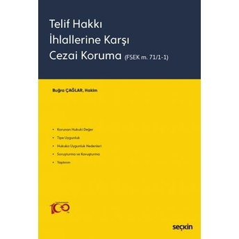 Telif Hakkı Ihlallerine Karşı Cezai Koruma Buğra Çağlar