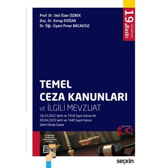 Temel Ceza Kanunları Ve Ilgili Mevzuat Koray Doğan