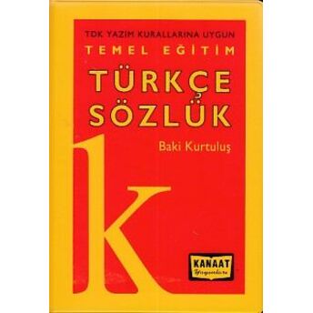 Temel Eğitim - Türkçe Sözlük (Plastik Kapak) Baki Kurtuluş