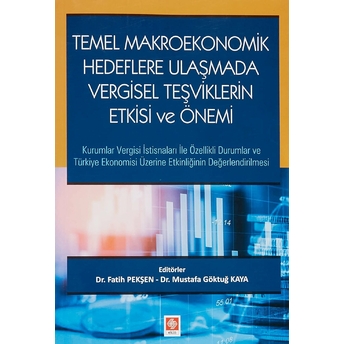 Temel Makroekonomik Hedeflere Ulaşmada Vergisel Teşviklerin Etkisi Ve Önemi