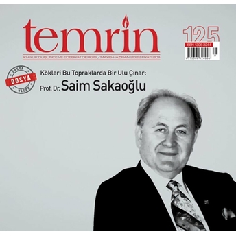 Temrin Düşünce Ve Edebiyat Dergisi Sayı: 125 Mayıs - Haziran 2022 Kolektif