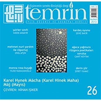 Temrin Düşünce Ve Edebiyat Dergisi Sayı: 26 Haziran 2010 Kolektif