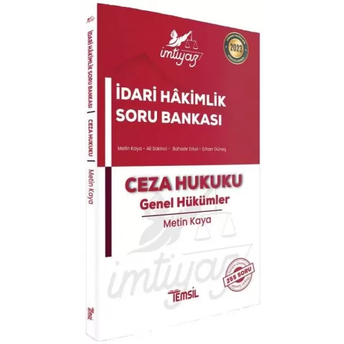 Temsil Kitap 2023 Imtiyaz Idari Hakimlik Soru Bankası Ceza Hukuku Metin Kaya