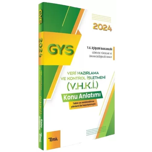 Temsil Kitap 2024 Gys Içişleri Bakanlığı Veri Hazırlama Ve Kontrol Işletmeni Vhki Konu Anlatımı Komisyon