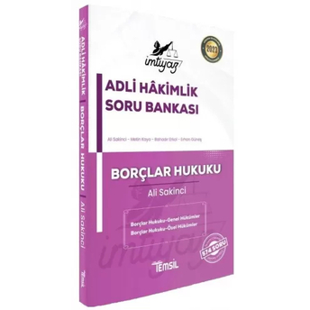 Temsil Kitap Yayınları 2023 Imtiyaz Adli Hakimlik Soru Bankası Borçlar Hukuku Ali Sakinci