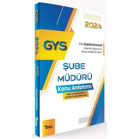 Temsil Kitap Yayınları 2024 Gys Içişleri Bakanlığı Şube Müdürü Konu Anlatımı Görevde Yükselme Komisyon