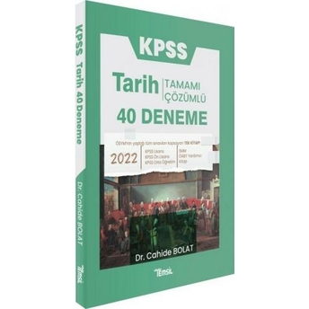 Temsil Yayınları 2022 Kpss Tarih 40 Deneme Çözümlü Cahide Bolat