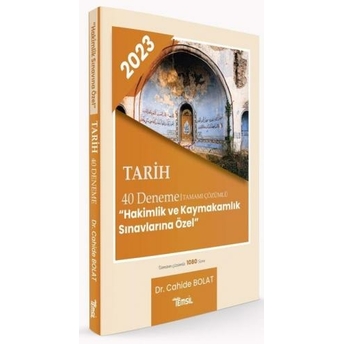 Temsil Yayınları 2023 Adli Idari Hakimlik, Kaymakamlık Tarih 40 Deneme Çözümlü Cahide Bolat