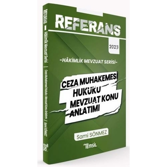 Temsil Yayınları 2023 Hakimlik Referans Ceza Muhakemesi Hukuku Mevzuat Konu Anlatımı Sami Sönmez