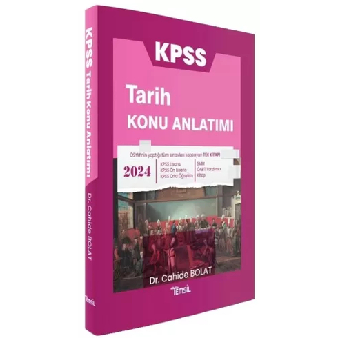 Temsil Yayınları 2024 Kpss Tarih Konu Anlatımı Cahide Bolat