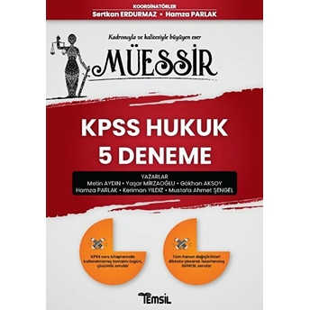 Temsil Yayınları Müessir Kpss Hukuk 5 Deneme Temsil Kitap Yayınları 2020