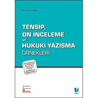 Tensip, Ön Inceleme Ve Hukuki Yazışma Örnekleri Ciltli Ahmet Cemal Ruhi