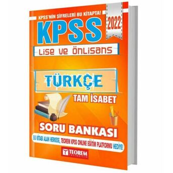 Teorem 2022 Kpss Lise Ön Lisans Türkçe Tam Isabet Soru Bankası