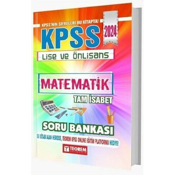 Teorem Yayınları 2024 Kpss Lise Ön Lisans Matematik Tam Isabet Soru Bankası Komisyon