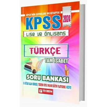 Teorem Yayınları 2024 Kpss Lise Ön Lisans Türkçe Tam Isabet Soru Bankası Komisyon