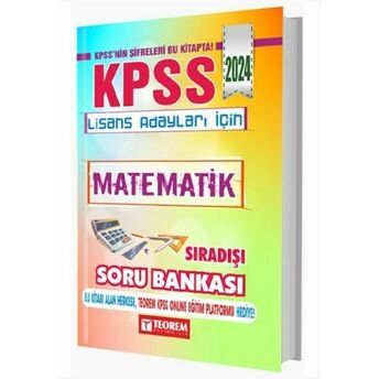 Teorem Yayınları 2024 Kpss Matematik Sıradışı Soru Bankası Komisyon