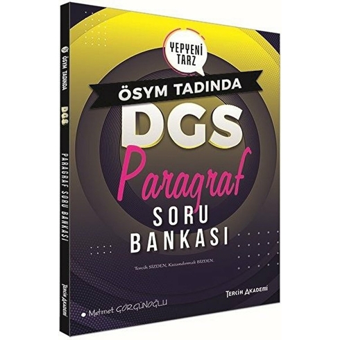 Tercih Akademi Dgs Paragraf Soru Bankası - Mehmet Görgünoğlu