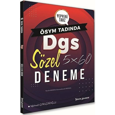 Tercih Akademi Dgs Sözel 5X60 Deneme - Mehmet Görgünoğlu