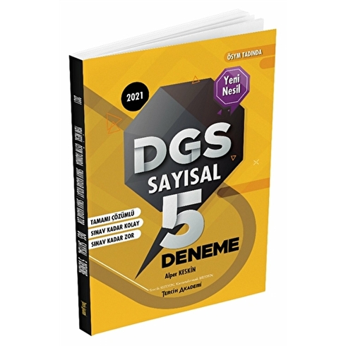 Tercih Akademi Yayınları Dgs Sayısal 5 Deneme