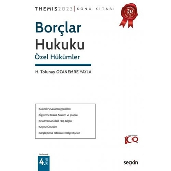 Themis Borçlar Hukuku Özel Hükümler H. Tolunay Ozanemre Yayla