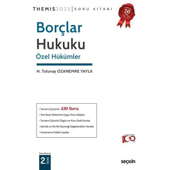 Themis Borçlar Hukuku Özel Hükümler Soru Kitabı H. Tolunay Ozanemre Yayla