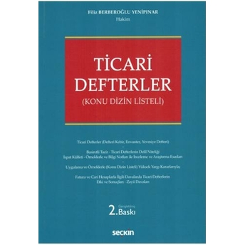 Ticari Defterler Filiz Berberoğlu Yenipınar