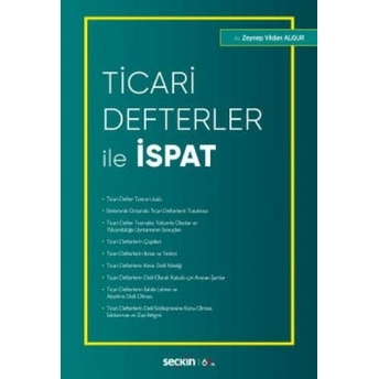 Ticari Defterler Ile Ispat Zeynep Vildan Algur