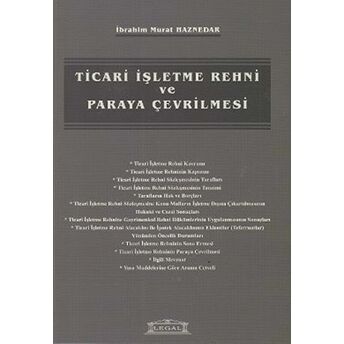 Ticari Işletme Rehni Ve Paraya Çevrilmesi Ibrahim Murat Haznedar