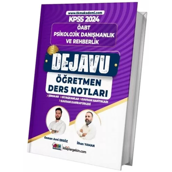 Tkm Akademi 2024 Öabt Psikolojik Danışmanlık Ve Rehberlik Dejavu Öğretmen Ders Notları Osman Ersöz