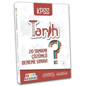 Tkm Akademi Kpss Tarih 20 Deneme Çözümlü Komisyon