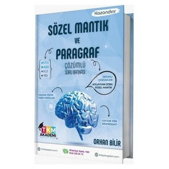 Tkm Akademi Sözel Mantık Ve Paragraf Soru Bankası Çözümlü Orhan Bilir