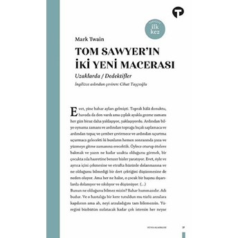 Tom Sawyer’ın Iki Yeni Macerası Mark Twain