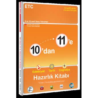 Tonguç Akademi 10 Dan 11 E Edebiyat Tarih Coğrafya Hazırlık Kitabı Komisyon