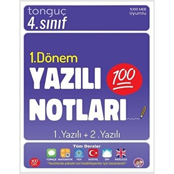 Tonguç Akademi 4. Sınıf Yazılı Notları 1. Dönem 1 Ve 2. Yazılı Komisyon