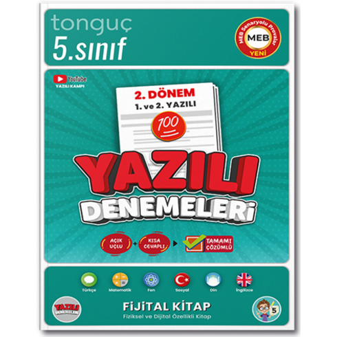 Tonguç Akademi 5. Sınıf Tüm Dersler 2. Dönem 1. Yazılı Ve 2. Yazılı Denemeleri Komisyon