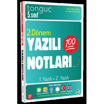 Tonguç Akademi 5. Sınıf Tüm Dersler 2. Dönem 1. Yazılı Ve 2. Yazılı Notları Komisyon