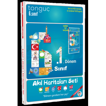 Tonguç Akademi 6. Sınıf 1. Dönem Akıl Haritaları Seti Komisyon