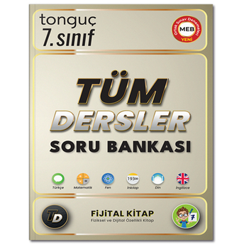 Tonguç Akademi 7. Sınıf Tüm Dersler Fijital Kitap Soru Bankası Komisyon