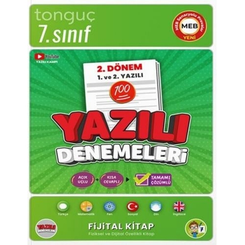 Tonguç Akademi 7. Sınıf Yazılı Denemeleri 2. Dönem 1 Ve 2. Yazılı Komisyon