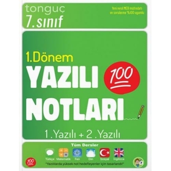 Tonguç Akademi 7. Sınıf Yazılı Notları 1. Dönem 1. Ve 2. Yazılı Komisyon