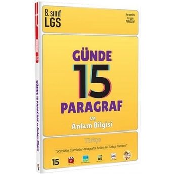 Tonguç Akademi 8. Sınıf Lgs Günde 15 Paragraf Ve Anlam Bilgisi Soru Bankası Komisyon