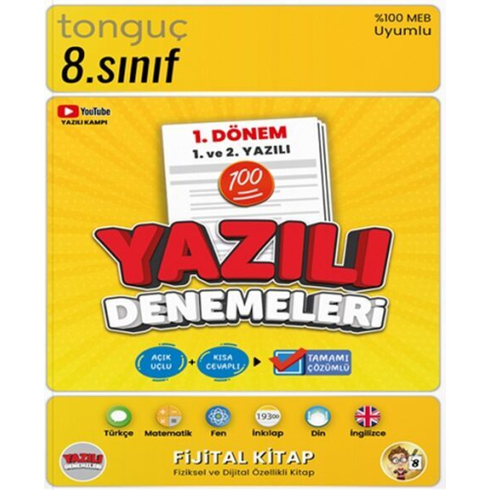 Tonguç Akademi 8. Sınıf Yazılı Denemeleri 1. Dönem 1 Ve 2. Yazılı Komisyon