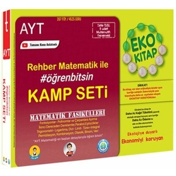 Tonguç Akademi Ayt Matematik Fasikülleri Rehber Matematik Ile Eko Kamp Seti Komisyon