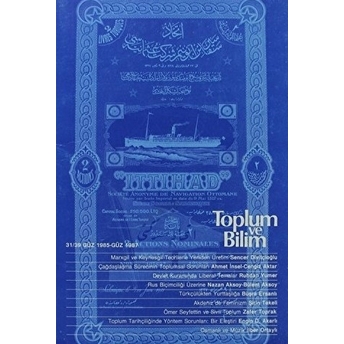 Toplum Ve Bilim 31/39 Kolektif