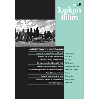 Toplum Ve Bilim Dergisi Sayı: 156 Kolektif