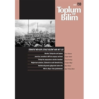 Toplum Ve Bilim Dergisi Sayı: 159 Kolektif