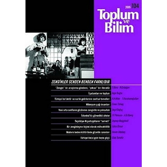 Toplum Ve Bilim Sayı: 104 Zenginler Senden Benden Farklıdır Kolektif