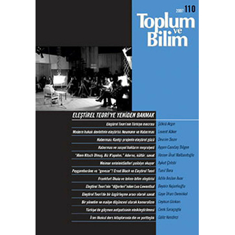 Toplum Ve Bilim Sayı: 110-Kolektif