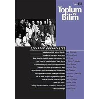 Toplum Ve Bilim Sayı: 118 Kolektif